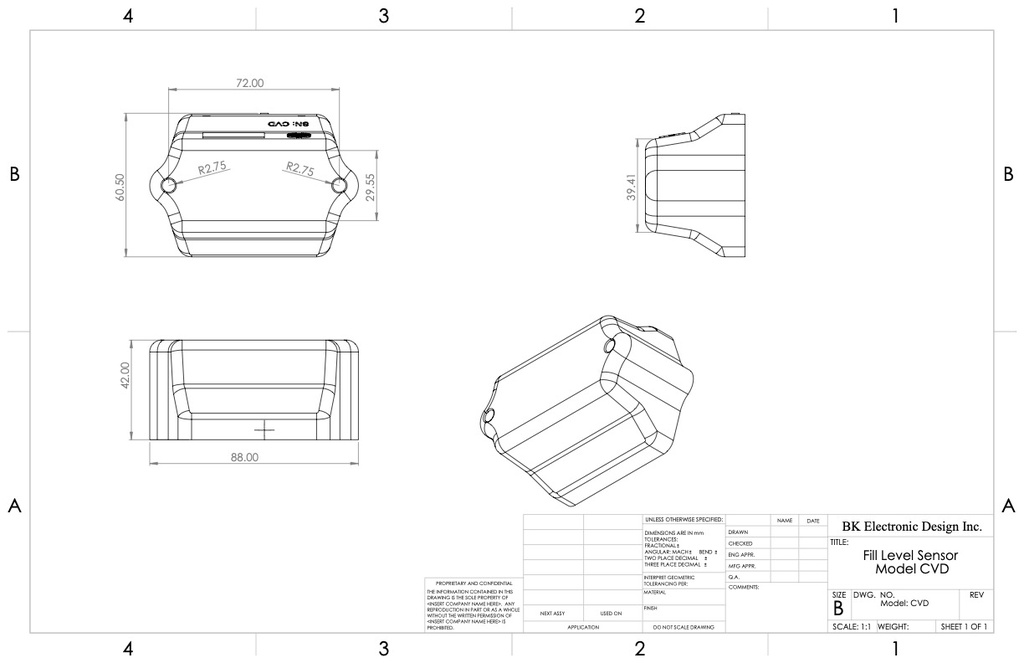 Model CVD Drawing