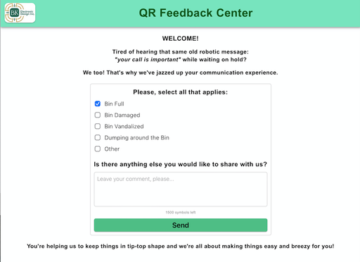 QR Web Page Customization